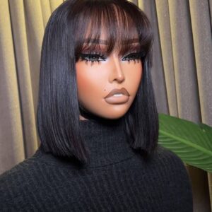 10” inches 200g donor Bone straight with matching closure fringe