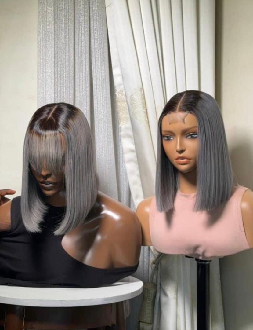 SDD 10” inches bonestraight, Grey color 200g with closure