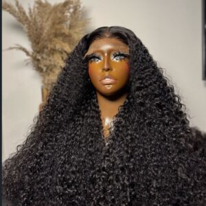 300g 24” inches pixie curls with 5 by 5 closure